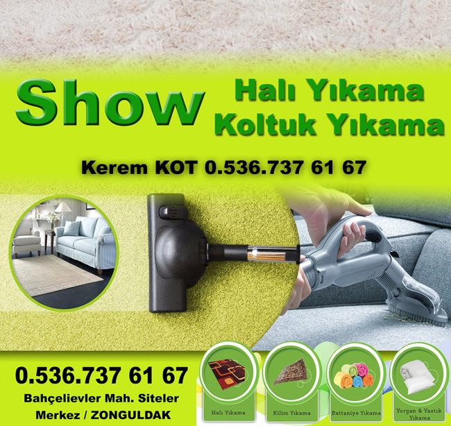 Show Halı Koltuk Yıkama Zonguldak